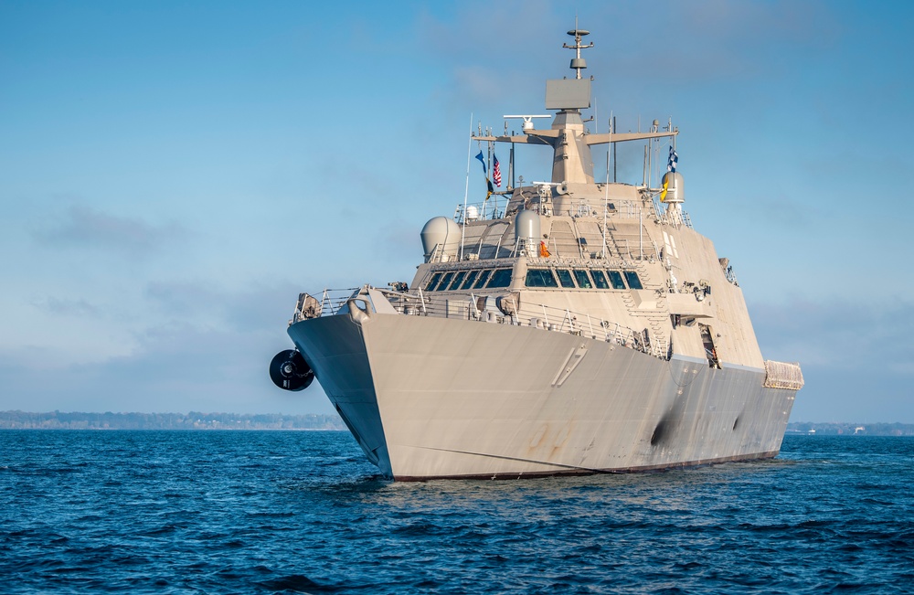 USS Indianapolis Sail by and Salute at Naval Station Great Lakes