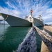 Allied Nation Ships Moored Pier Side in Cadiz