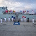 Allied Sailors Perform Color Guard Detail