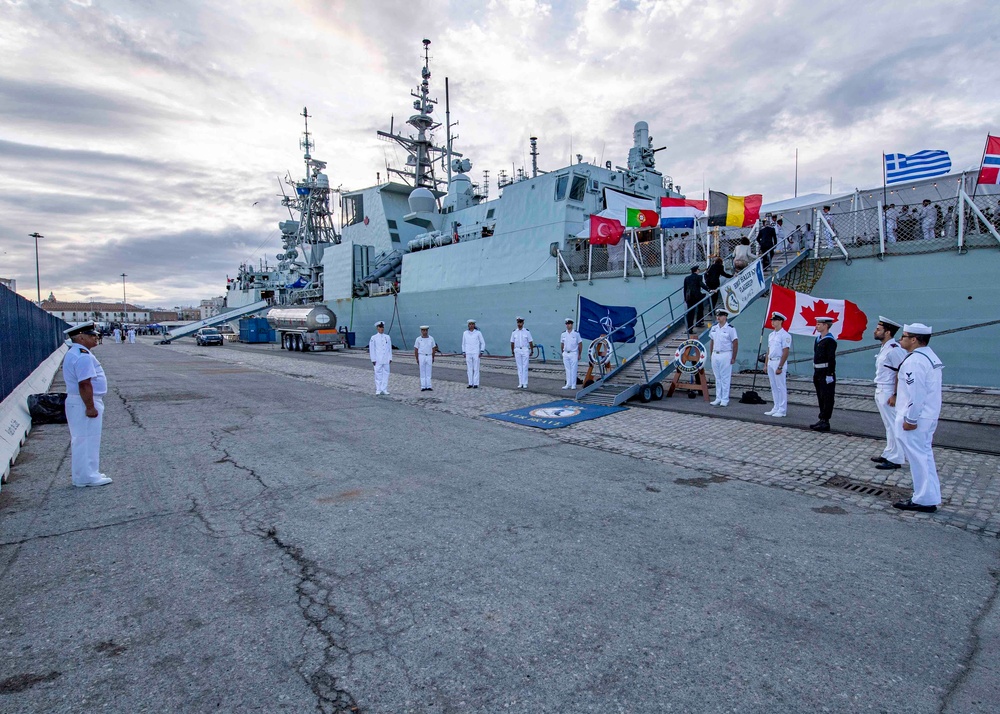 Allied Nation Sailors Perform Color Guard Detail