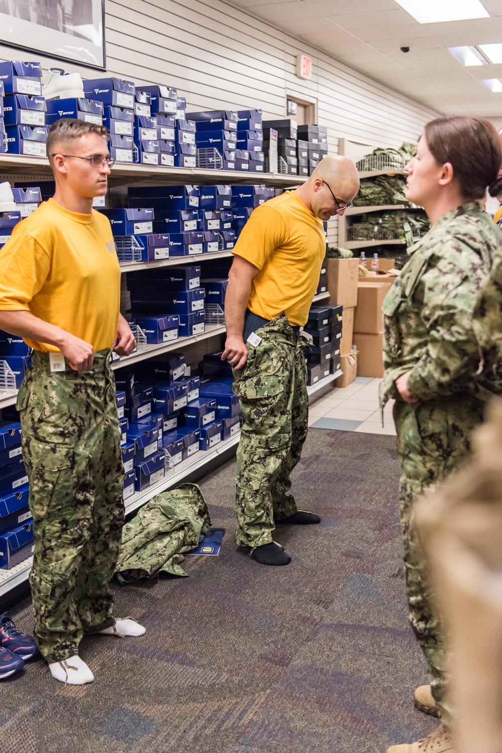 191022-N-TE695-0001 NEWPORT, R.I. (Oct. 22, 2019) -- Navy Officer Development School is issued new uniforms