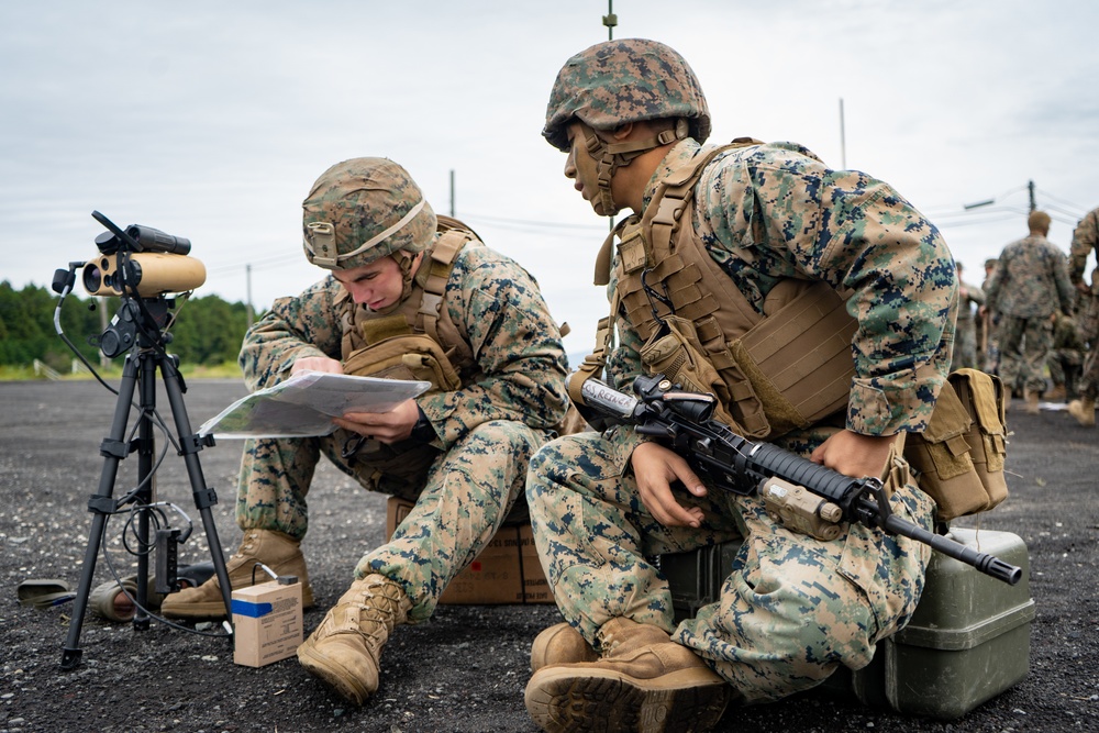 U.S. Marines conduct land navigation, incidental observer training during Fuji Viper 20-1