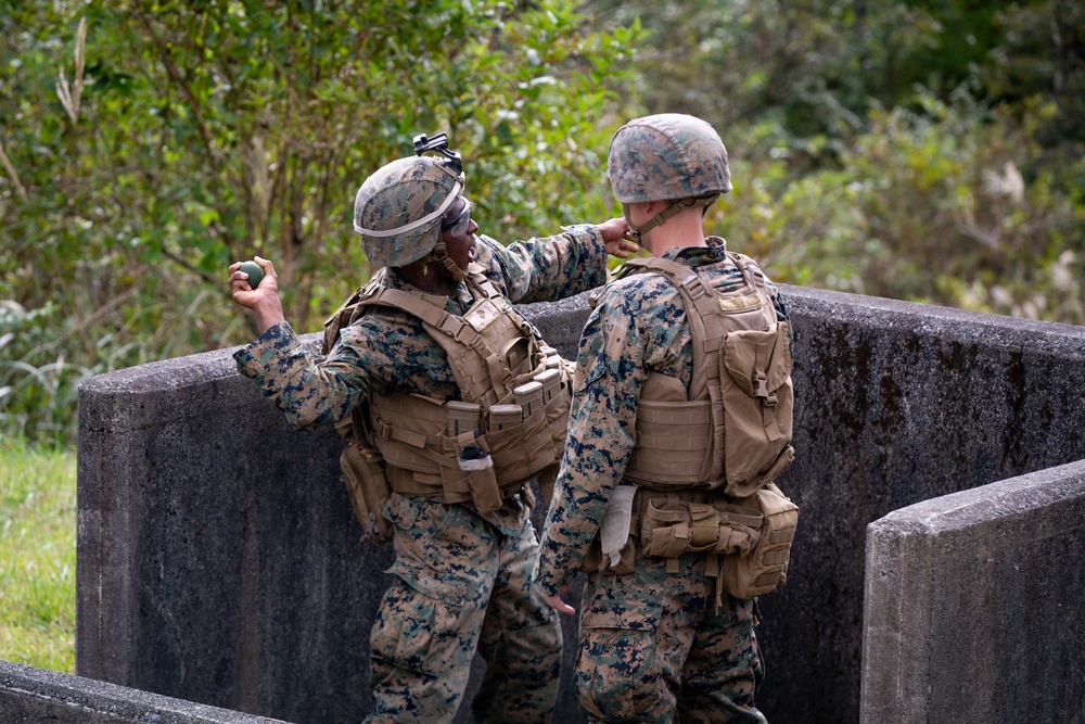 U.S. Marines conduct hand grenade range during Fuji Viper 20-1