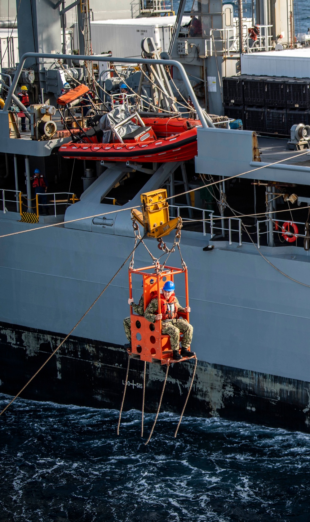 USS Milius (DDG 69) Conducts a Replenishment-at-Sea with USNS Pecos (T-AO 197)