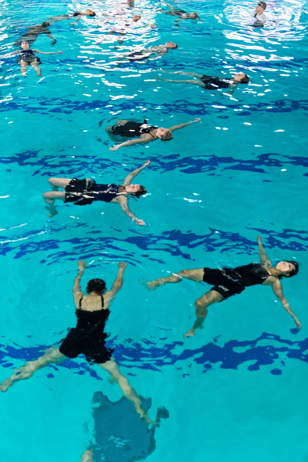 191023-N-TE695-0007 NEWPORT, R.I. (Oct. 23, 2019) -- Navy Officer Development School students qualify third-class swimmer test