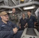 Rear Admiral Wikoff, commander, Task Force SEVEN ZERO (CTF 70) speaks with Sailors aboard USS Antietam (CG 54)