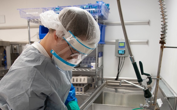 Corpsman Sterilizes Equipment