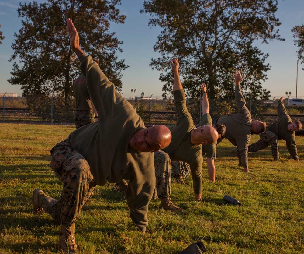 NCO's with Headquarters and Service Battalion organize Physical Training