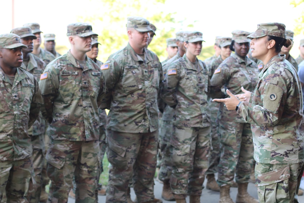 Sgt. Major of the Army Micheal A. Grinston visits 1st Theater Sustainment Command barracks