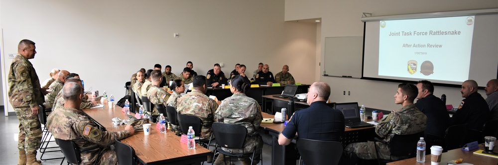 Joint Task Force Rattlesnake evaluates mission progress with CAL FIRE