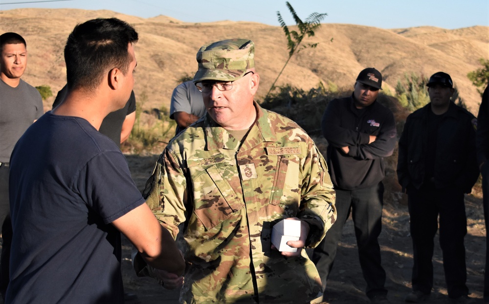 Chief Master Sgt. James visits JTF Rattlesnake in Fresno
