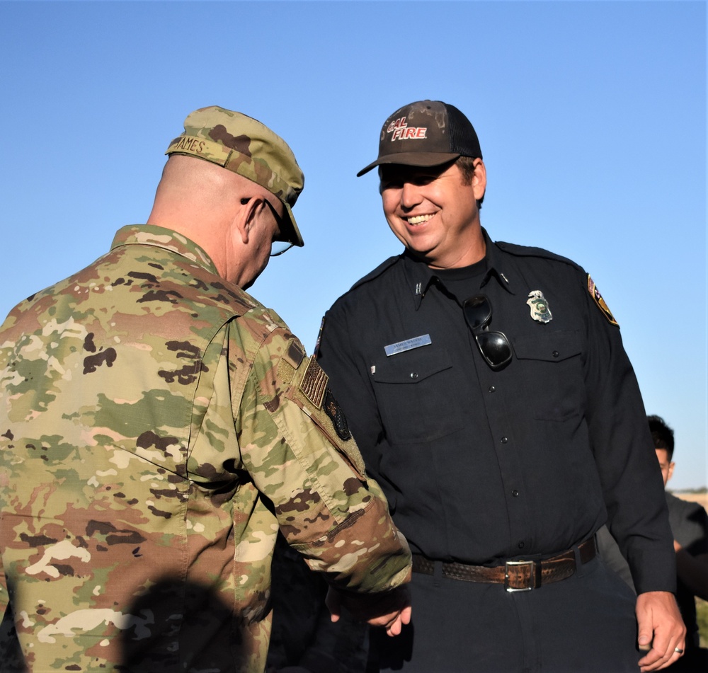 Chief Master Sgt. James visits JTF Rattlesnake in Fresno