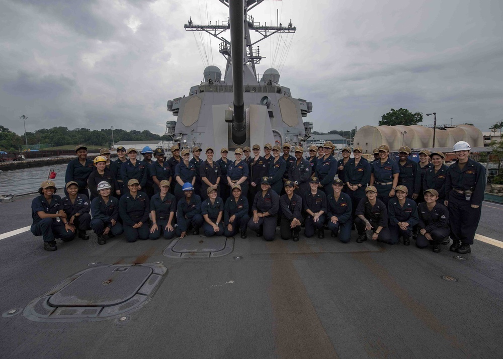 USS McCampbell All-Female Sea and Anchor