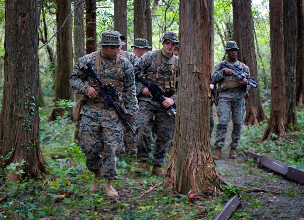 U.S. Marines conduct IED lane training during Fuji Viper 20-1