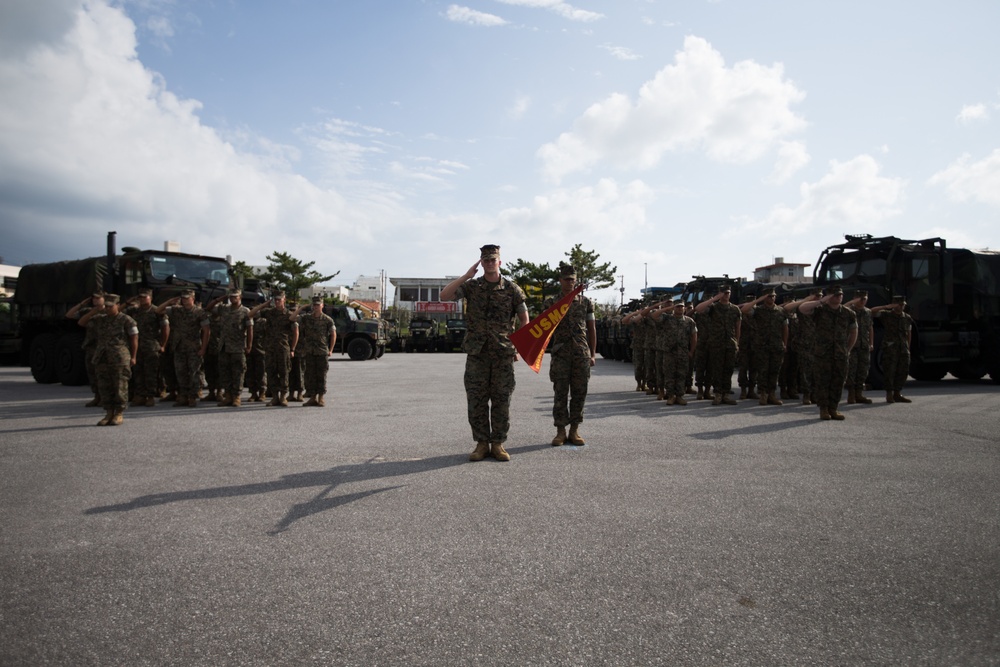 Headquarters Battalion Truck Company Change of Command Ceremony