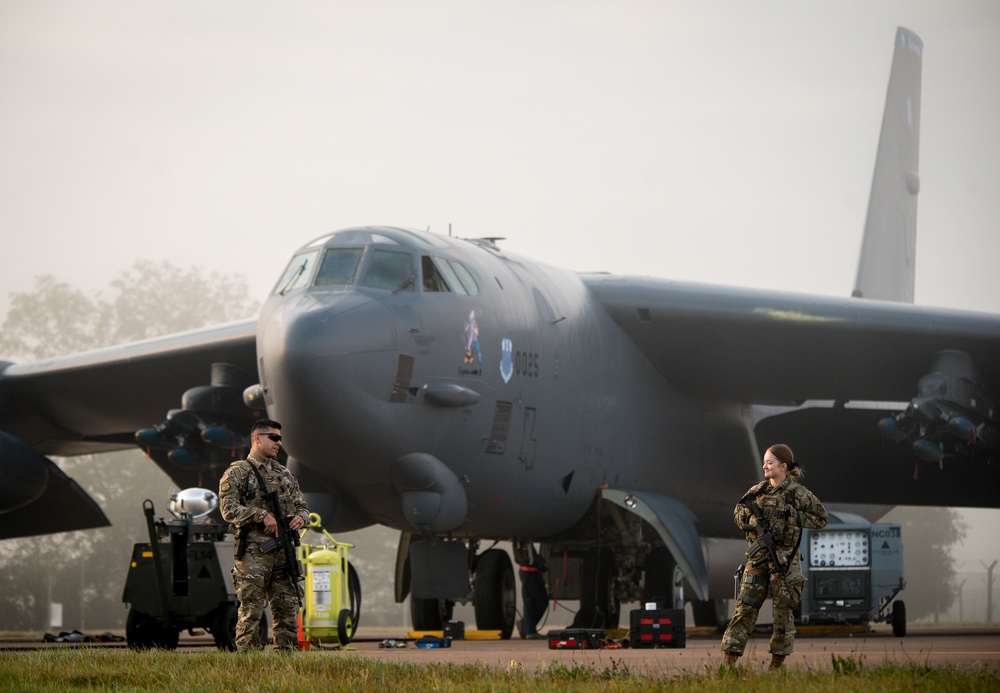 B-52 security during BTF Europe 20-1