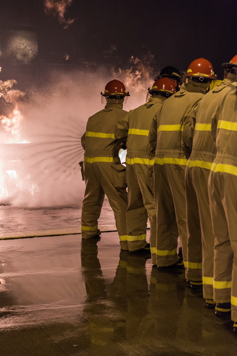 191024-N-TE695-0001 NEWPORT, R.I. (Oct. 24, 2019) -- Navy Officer Candidate School class conducts firefighting training