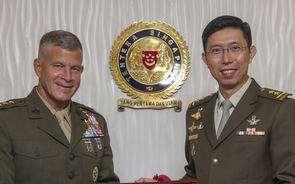 Commander, U.S. Marine Corps Forces, Pacific engagements in Singapore