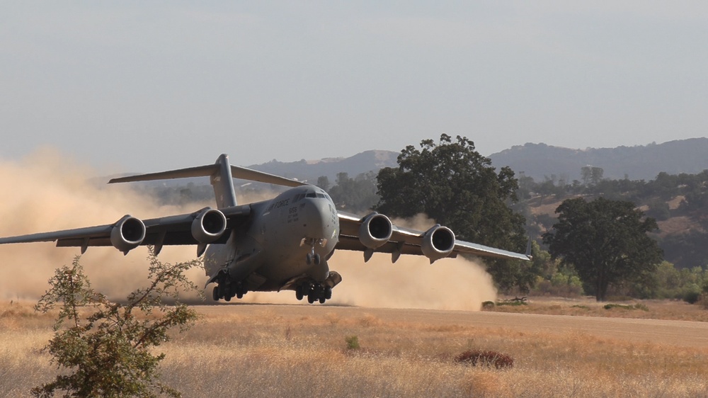 C-17 on Dirt Runway