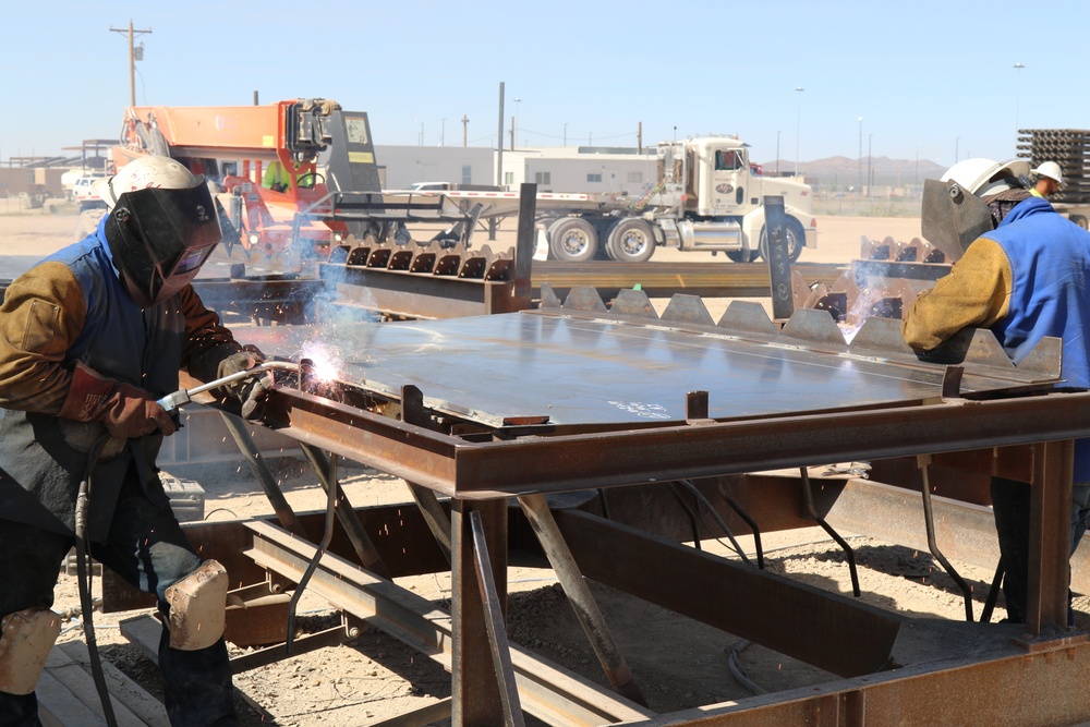 Task Force Barrier continues work constructing barrier panels at El Paso 1 project