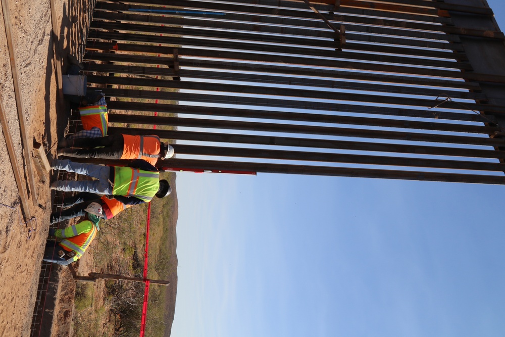 Task Force Barrier continues work constructing barrier panels at El Paso 46 mile project