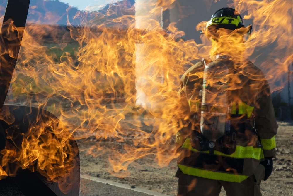 U.S. Army Reserve Firefighters train at Fort Bliss before deployment