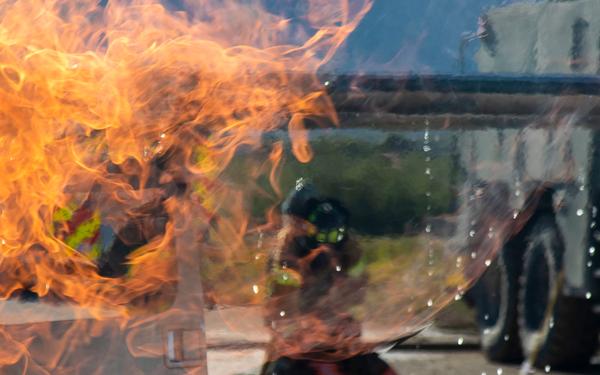 U.S. Army Reserve Firefighters train at Fort Bliss before deployment
