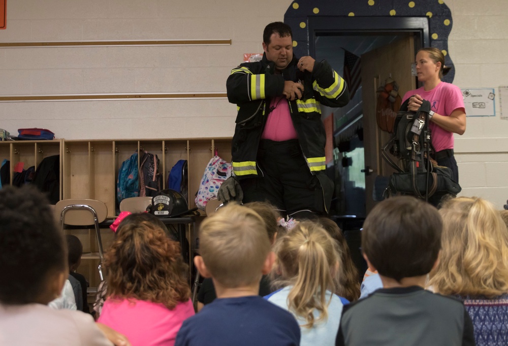 Cherry Point Fire and Emergency Services ignite the flame of fire safety at local schools