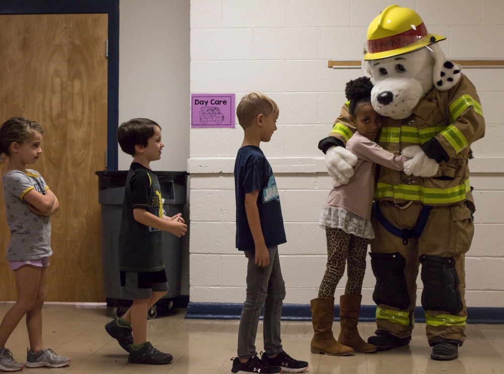 Cherry Point Fire and Emergency Services ignite the flame of fire safety at local schools