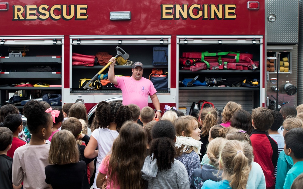 Cherry Point Fire and Emergency Services ignite the flame of fire safety at local schools