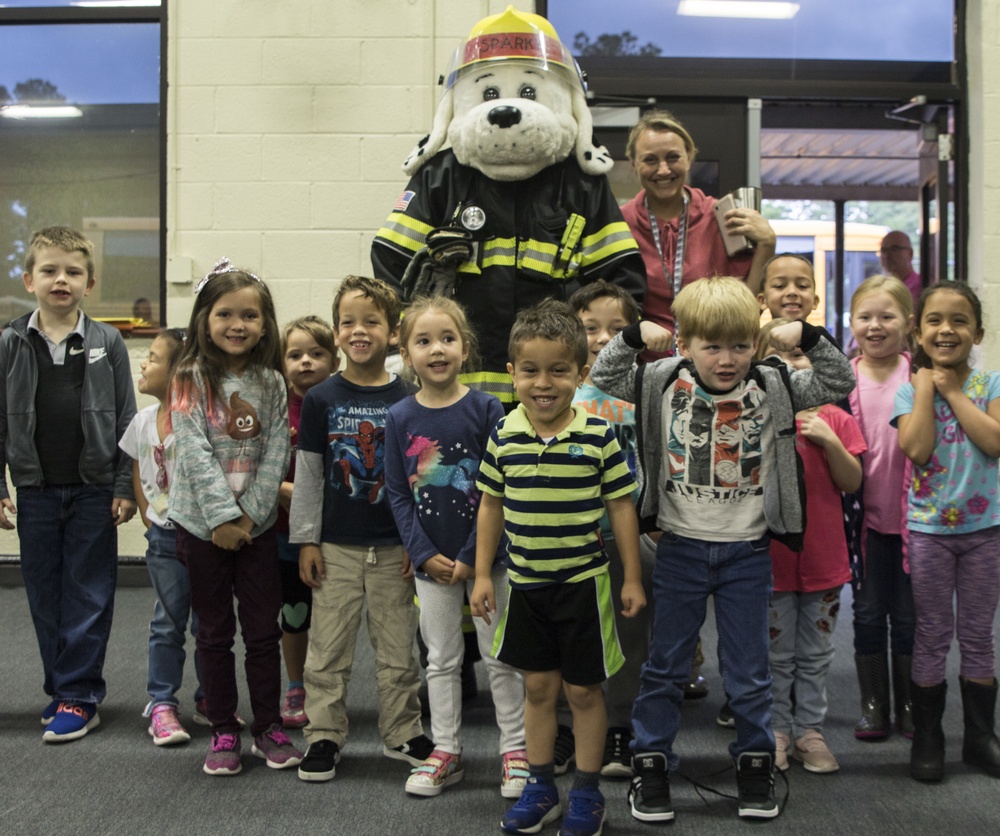 Cherry Point Fire and Emergency Services ignite the flame of fire safety at local schools