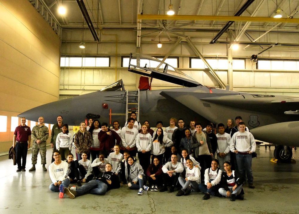 104th Fighter Wing host's JROTC students