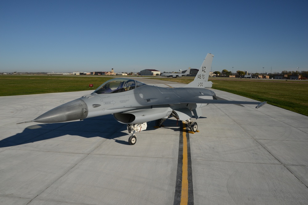 Dutch F-16 at ANG paint facility