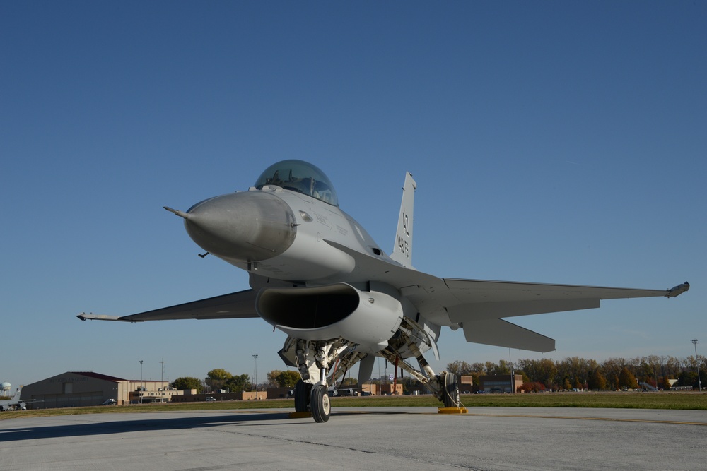 Dutch F-16 at ANG paint facility