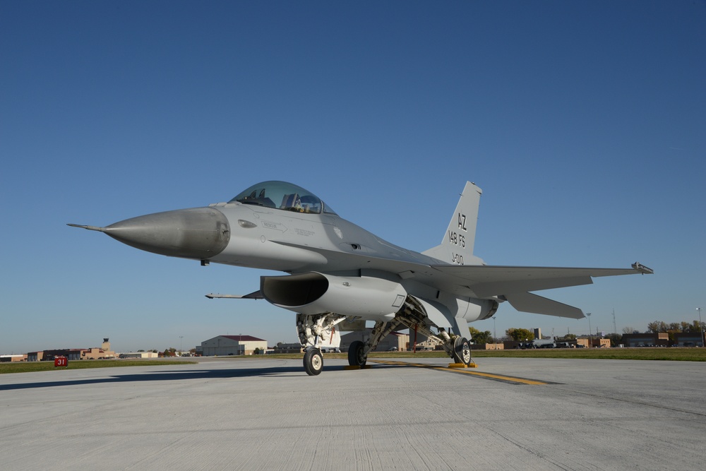 Dutch F-16 at ANG paint facility