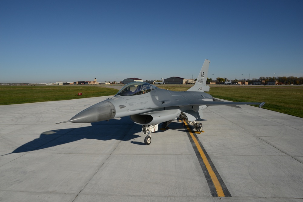 Dutch F-16 at ANG paint facility