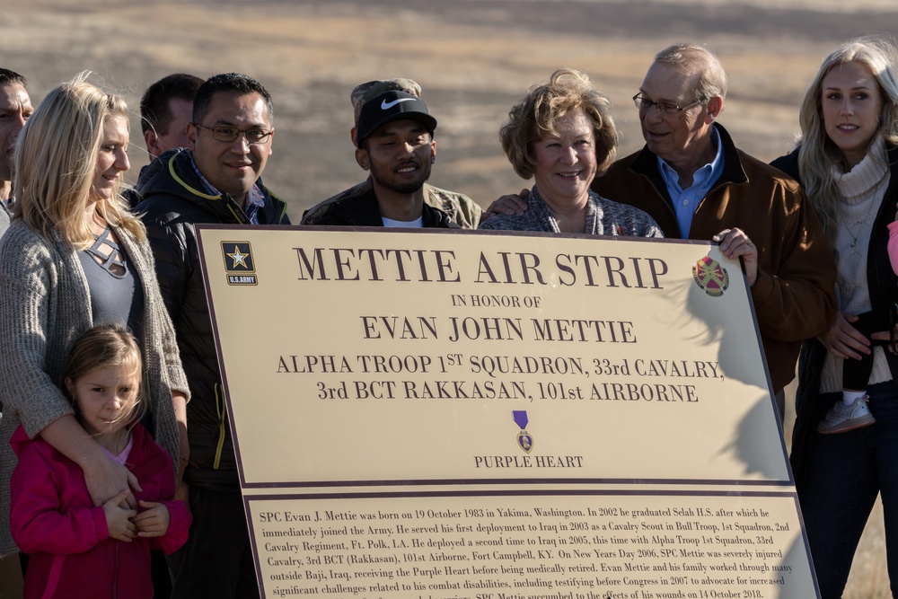 Mettie Airstrip Dedication Honors Yakima Purple Heart Recipient