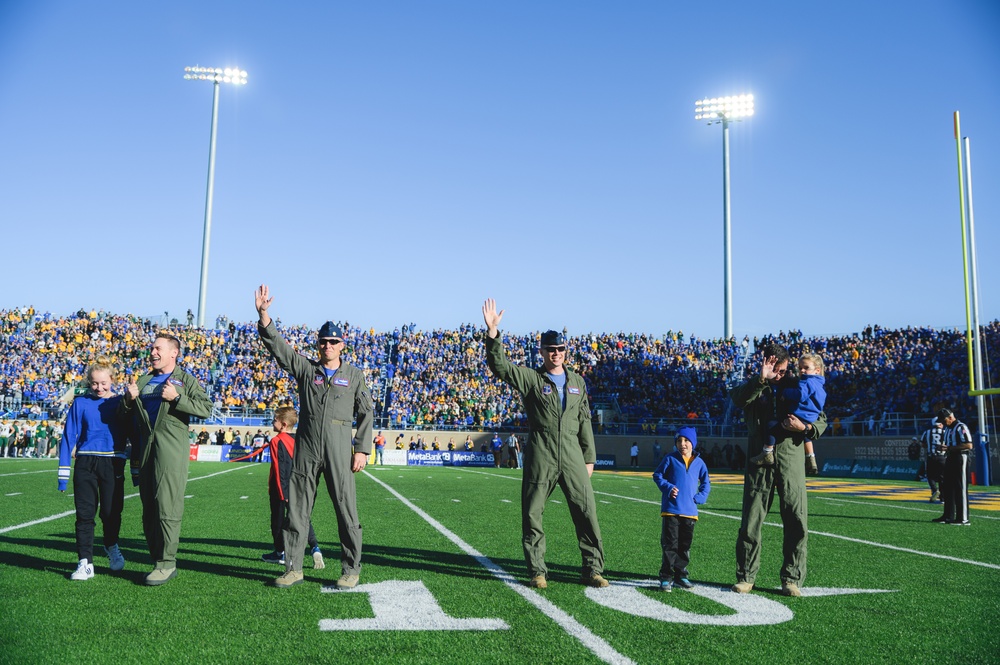 114th Fighter Wings flyover during South Dakota State game
