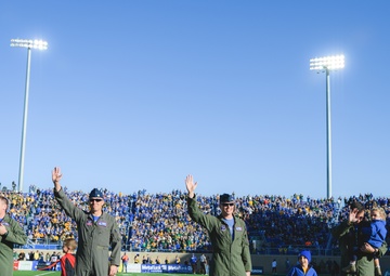 114th Fighter Wings flyover during South Dakota State game