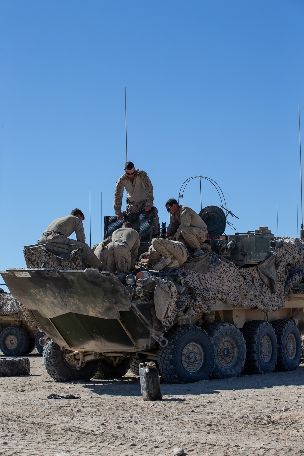 JUMP Platoon Marines prepare for a convoy