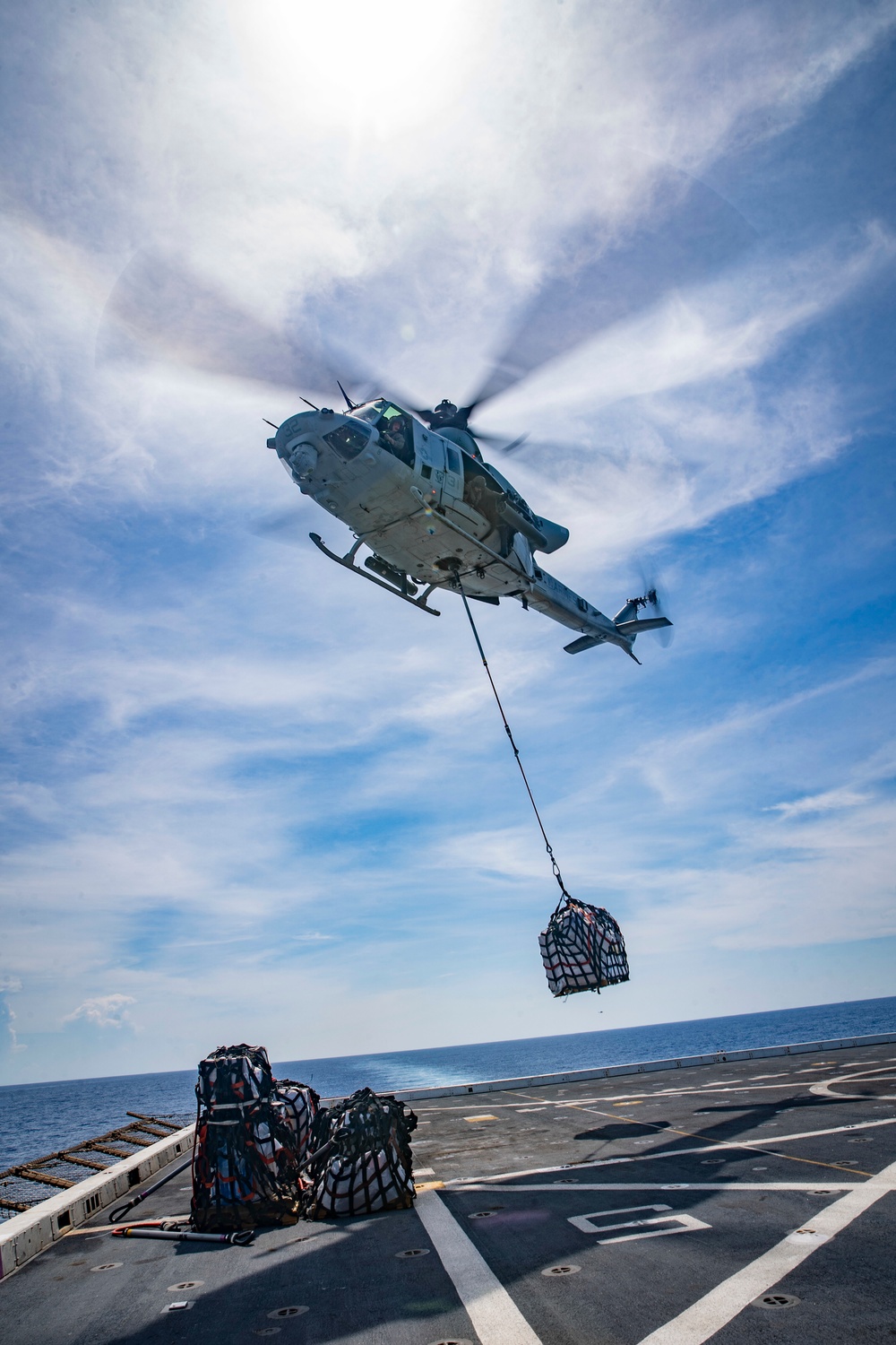 Vertical Resupply aboard USS John P. Murtha