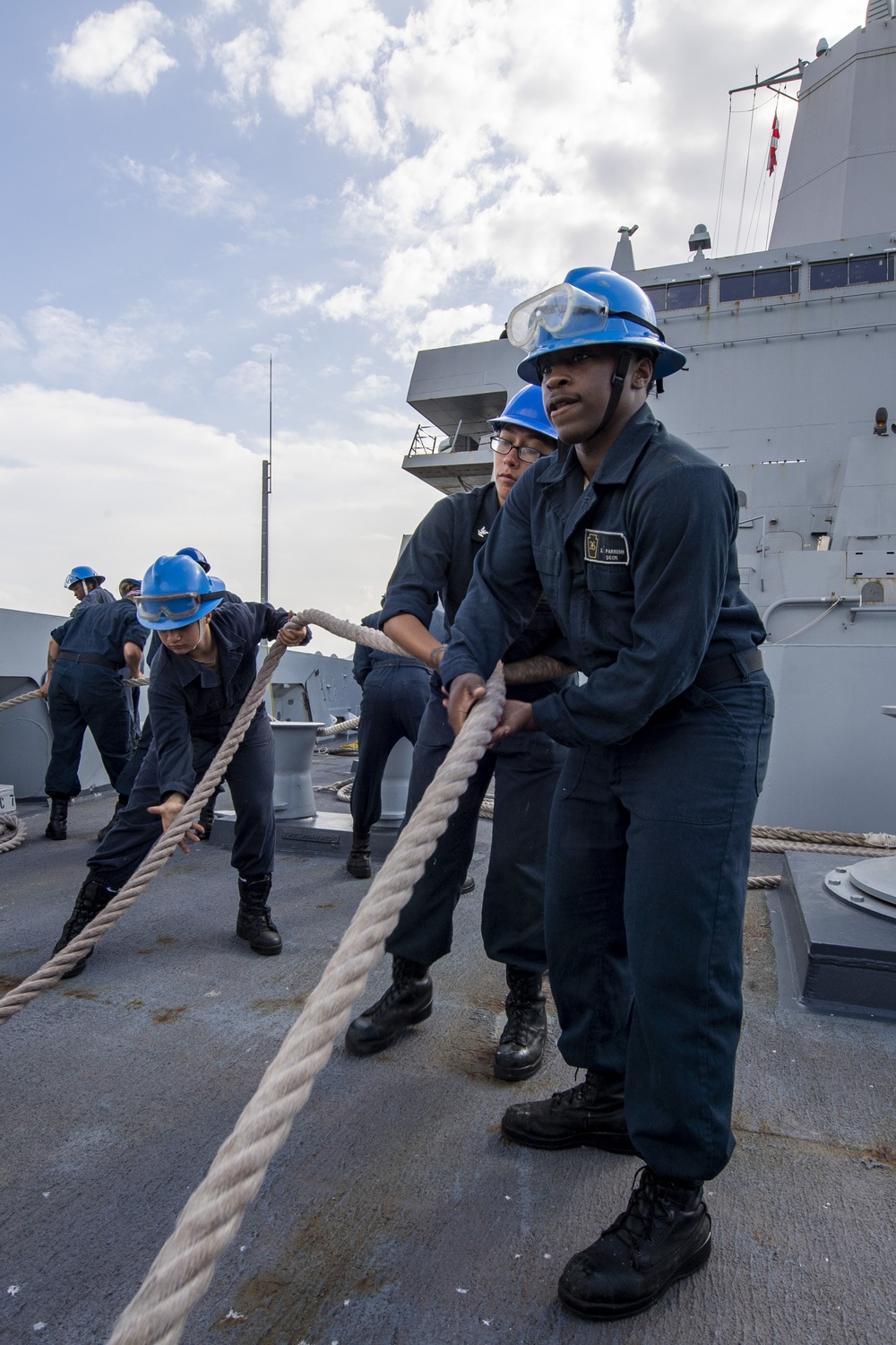 John P. Murtha Arrives in Okinawa, Japan