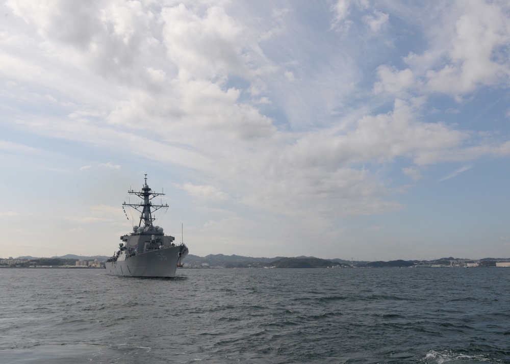 USS John S. McCain (DDG 56) departs Fleet Activities Yokosuka