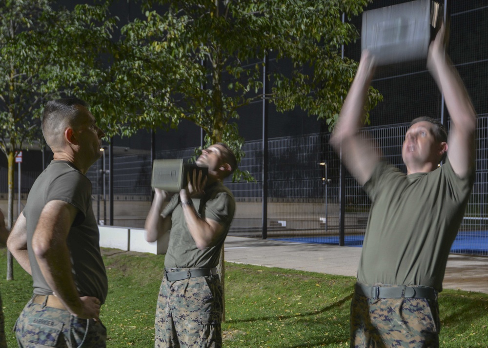 U.S. Marine Corps Forces, Europe and Africa Marines Conduct Combat Fitness Test