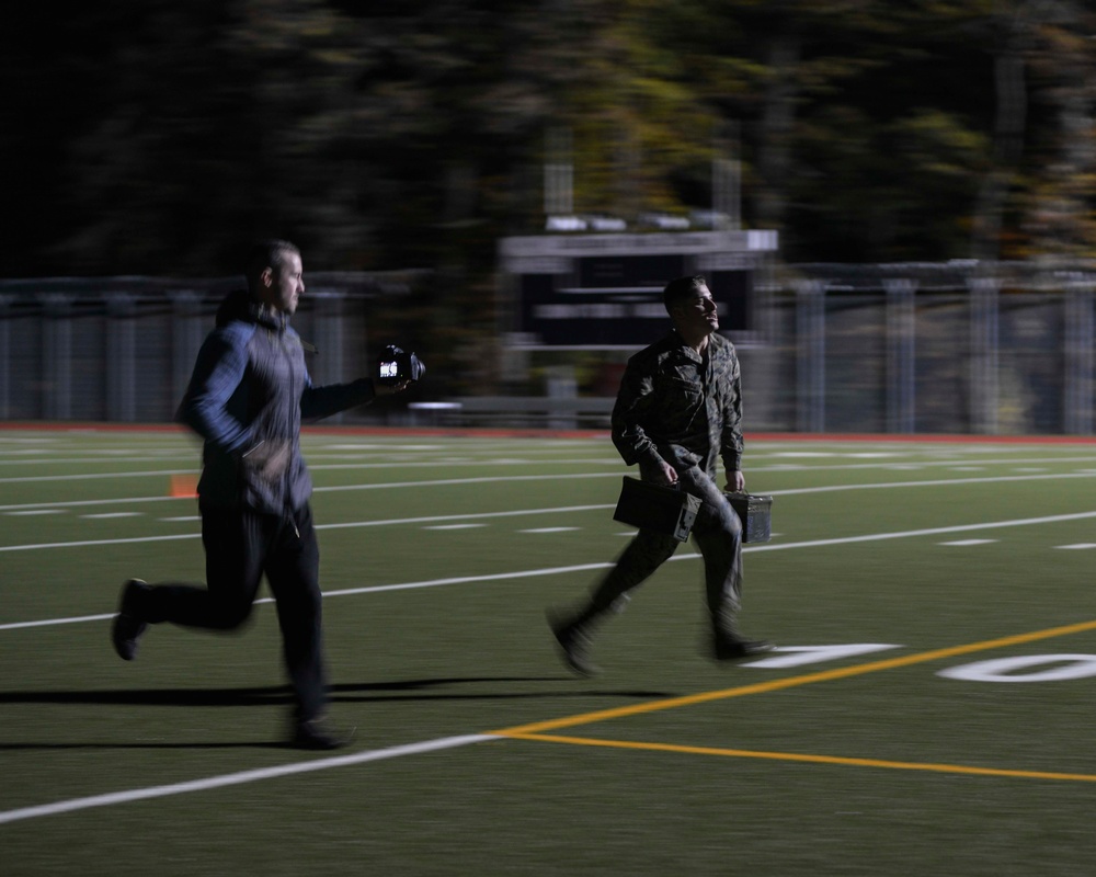 U.S. Marine Corps Forces, Europe and Africa Marines Conduct Combat Fitness Test