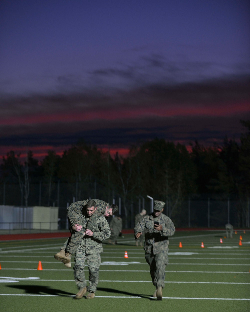 U.S. Marine Corps Forces, Europe and Africa Marines Conduct Combat Fitness Test