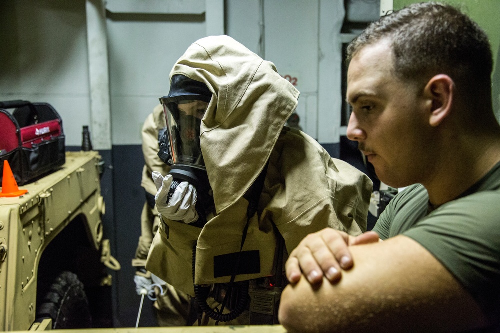 CBRN Marines, Sailors Conduct HAZMAT Training During COMPTUEX