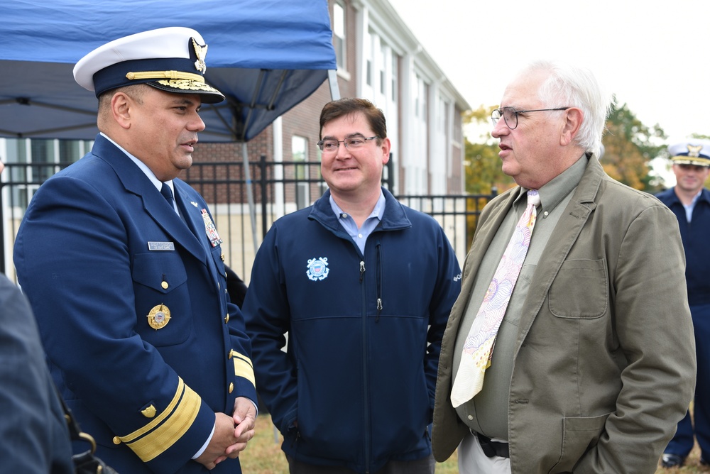 Coast Guard Rear Admiral Tiongson speaks with son of Admiral Gracey
