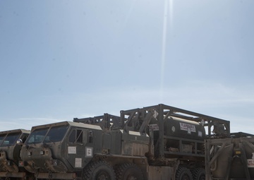 Logistics Marines Prepare Trucks for MWX 1-20