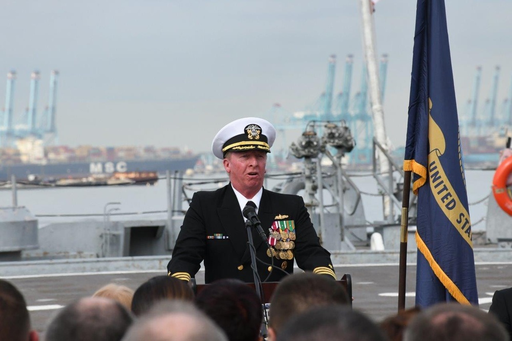 Surface warfare officer Adams retires after 40 years in uniform